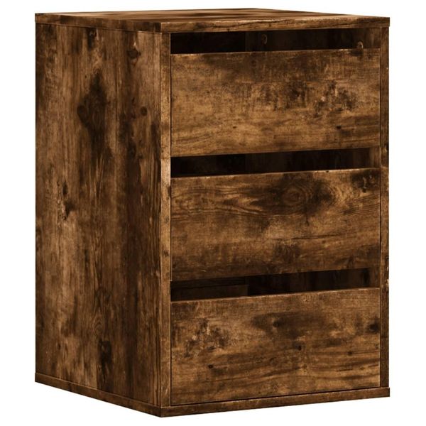Syfax™ Cassettiera Angolare Rovere Fumo 40X41X58Cm Legno Multistrato-image
