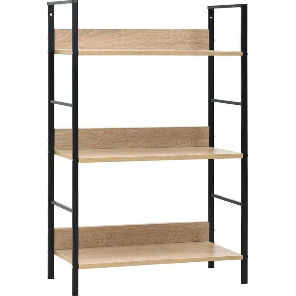 Syfax™ Scaffale Libri 3 Ripiani Rovere 60X27,6X90,5 Legno Multistrato-image