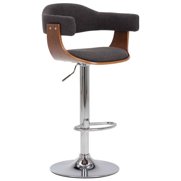 Syfax™ Sgabelli Da Bar 2 Pz Grigi In Legno Piegato E Tessuto-image