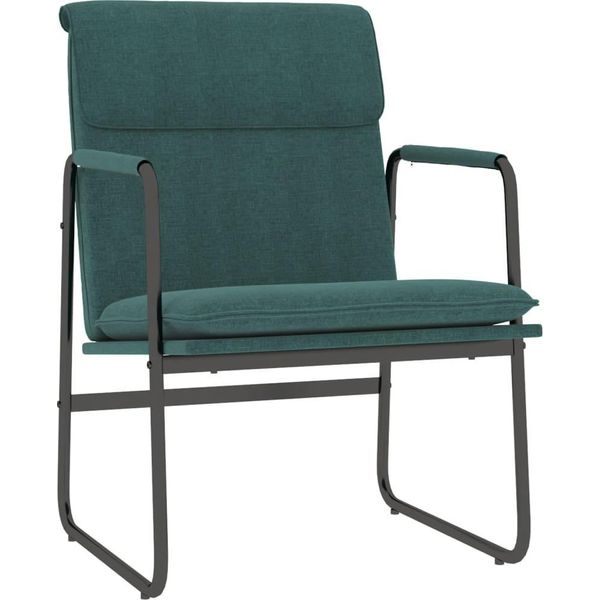 Syfax™ Sedia Lounge Verde Scuro 55X64X80 Cm In Tessuto-image