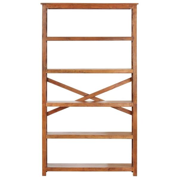 Syfax™ Libreria 100X30X180 Cm Legno Massello Acacia Finitura Ambra-image