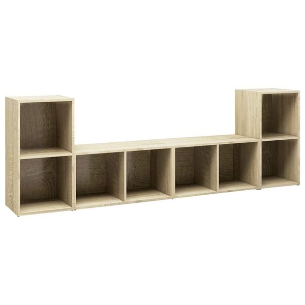 Syfax™ Mobili Tv 4 Pz Rovere Sonoma 72X35X36,5 Cm In Legno Multistrato-image