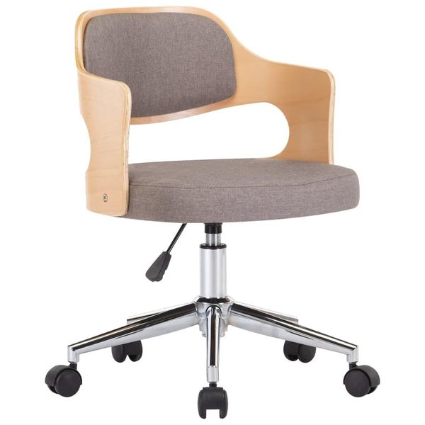 Syfax™ Sedia Da Ufficio Girevole Talpa In Legno Piegato E Tessuto-image
