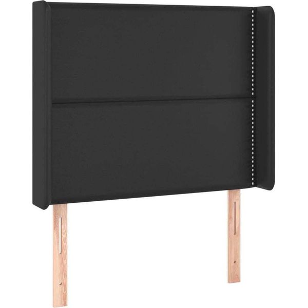 Syfax™ Testiera Ad Orecchio Nera 103X16X118/128 Cm In Pelle Finta-image