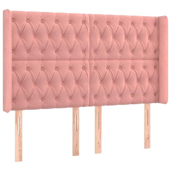 Syfax™ Testiera Ad Orecchio Rosa 163X16X118/128 Cm In Velluto-image