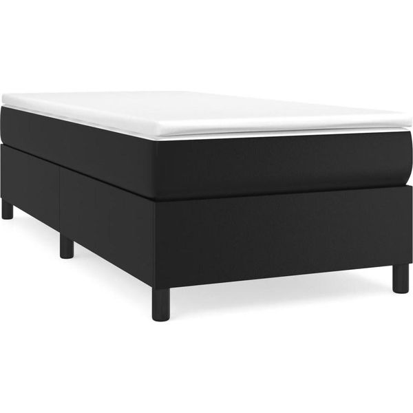 Syfax™ Struttura Letto A Rete A Molle Nero 100X200 Cm In Pelle Finta-image