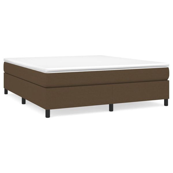 Syfax™ Struttura Letto A Rete A Molle Marrone Scuro 160X200 Cm Tessuto-image