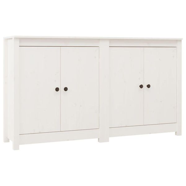 Syfax™ Credenze 2 Pz Bianco 70X35X80 Cm In Legno Massello Di Pino-image