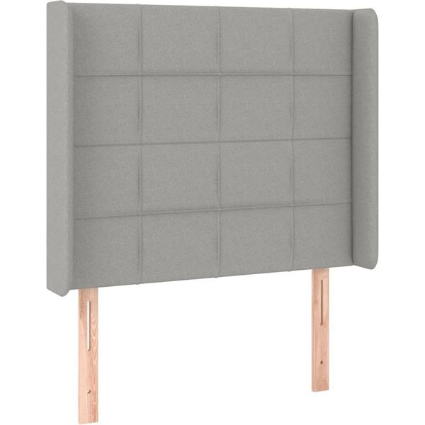 Syfax™ Testiera Ad Orecchio Grigio Chiaro 93X16X118/128 Cm In Tessuto-image