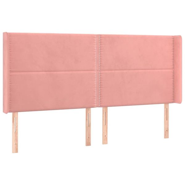 Syfax™ Testiera Ad Orecchio Rosa 163X16X118/128 Cm In Velluto-image