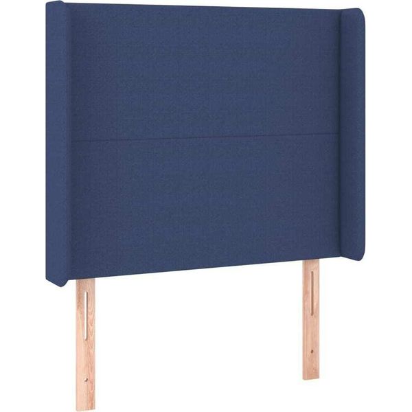 Syfax™ Testiera Ad Orecchio Blu 103X16X118/128 Cm In Tessuto-image
