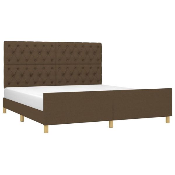 Syfax™ Giroletto Senza Materasso Marrone Scuro 160X200 Cm Tessuto-image
