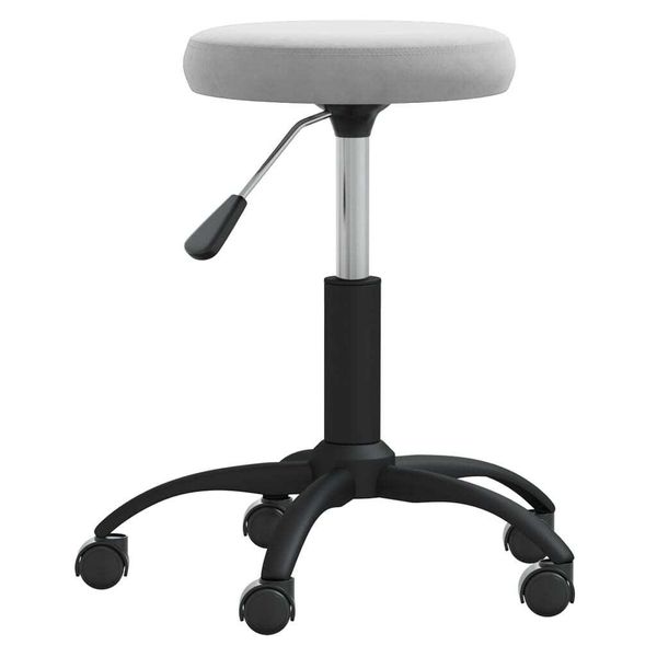 Syfax™ Sedia Da Pranzo Grigio Chiaro In Velluto-image