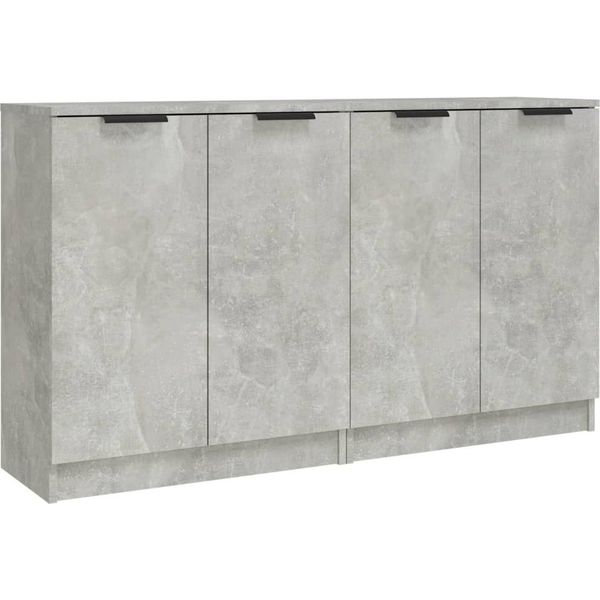 Syfax™ Credenze 2 Pz Grigio Cemento 60X30X70 Cm In Legno Multistrato-image