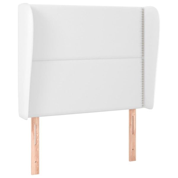 Syfax™ Testiera Ad Orecchio Bianca 103X23X118/128 Cm In Pelle Finta-image