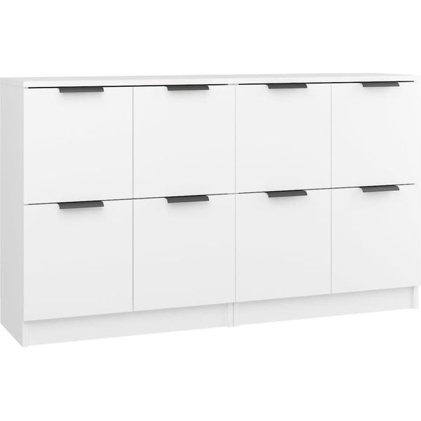 Syfax™ Credenze 2 Pz Bianco 60X30X70 Cm In Legno Multistrato-image