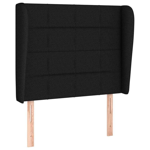 Syfax™ Testiera Ad Orecchio Nera 93X23X118/128 Cm In Tessuto-image