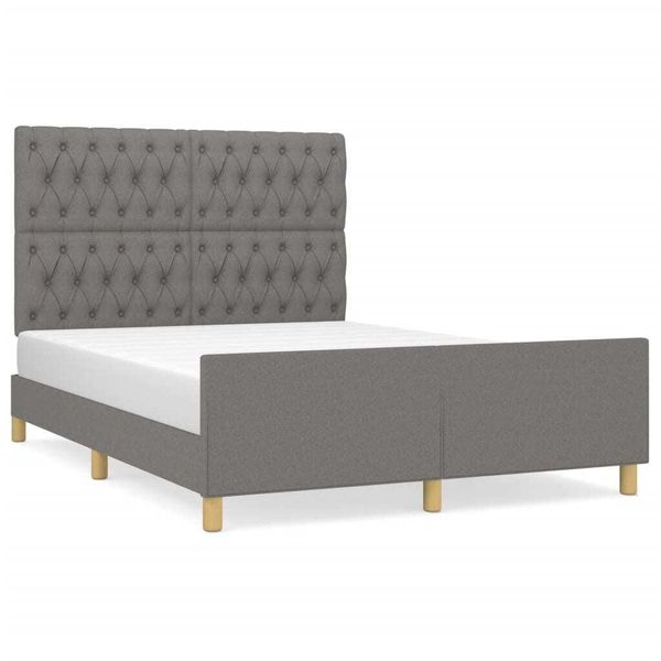 Syfax™ Giroletto Senza Materasso Grigio Scuro 140X200 Cm Tessuto-image