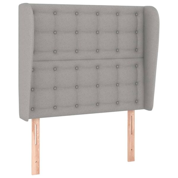 Syfax™ Testiera Ad Orecchio Grigio Chiaro 103X23X118/128 Cm In Tessuto-image