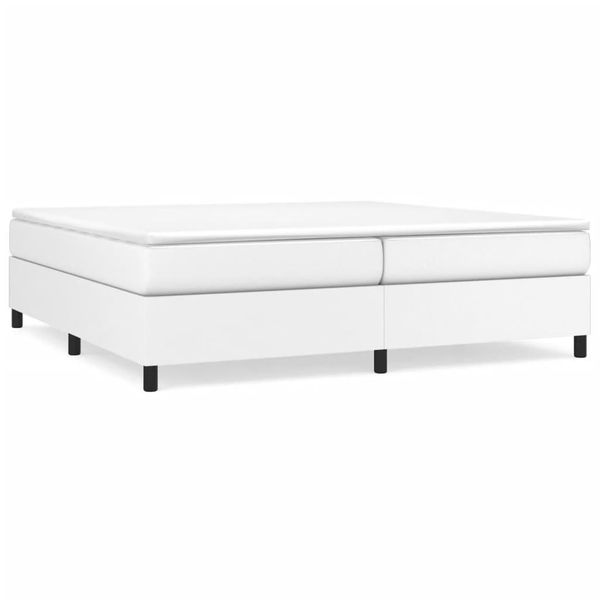 Syfax™ Struttura Letto A Rete A Molle Bianco 200X200 Cm In Pelle Finta-image