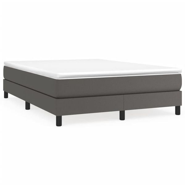 Syfax™ Struttura Letto A Rete A Molle Grigio 140X200 Cm In Pelle Finta-image