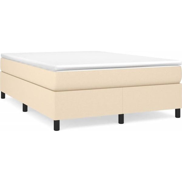 Syfax™ Struttura Letto A Rete A Molle Crema 140X200 Cm In Tessuto-image