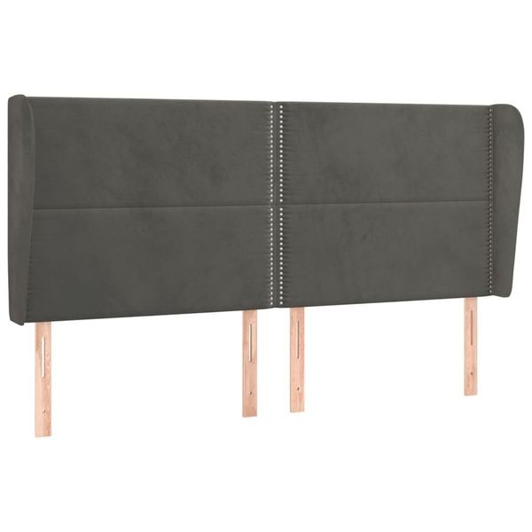 Syfax™ Testiera Ad Orecchio Grigioscuro 163X23X118/128Cm In Velluto-image