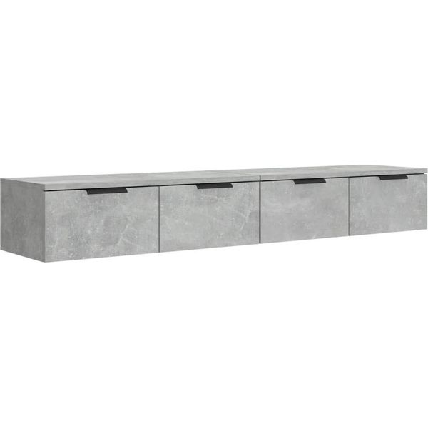 Syfax™ Mobili Pensili 2 Pz Grigio Cemento 68X30X20Cm Legno Multistrato-image