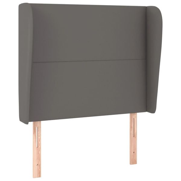 Syfax™ Testiera Ad Orecchio Grigia 83X23X118/128 Cm In Pelle Finta-image