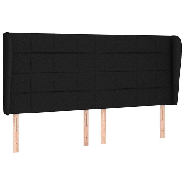 Syfax™ Testiera Ad Orecchio Nera 203X23X118/128 Cm In Tessuto-image