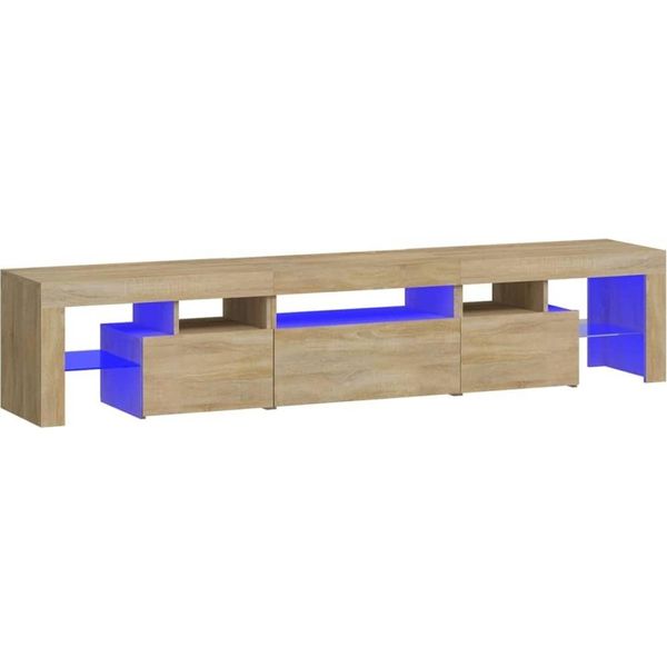 Syfax™ Mobile Porta Tv Con Luci Led Rovere Sonoma 200X36,5X40 Cm-image