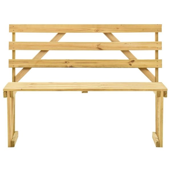 Syfax™ Panca Da Giardino 120 Cm In Legno Di Pino Impregnato-image
