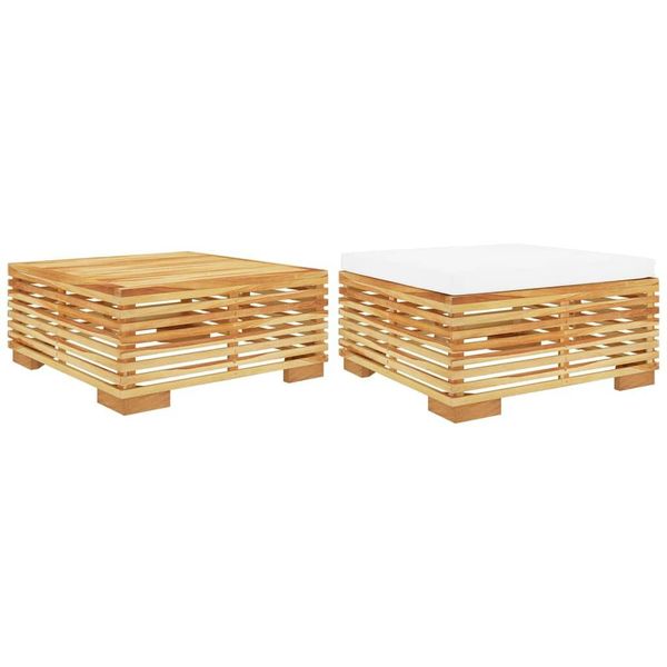 Syfax™ Set Divani Da Giardino 2 Pz In Legno Massello Di Teak-image