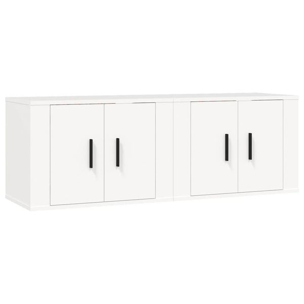 Syfax™ Mobili Porta Tv A Parete 2 Pz Bianco 57X34,5X40 Cm-image