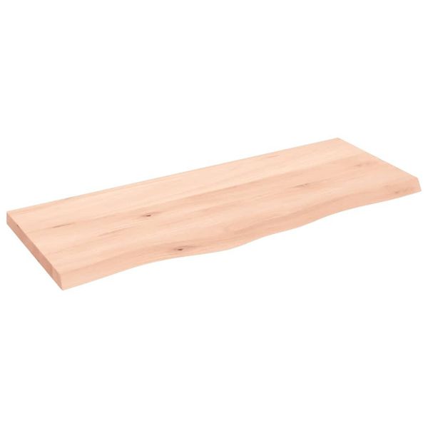 Syfax™ Piano Per Tavolo 100X40X(2-4)Cm In Rovere Massello Non Trattato-image