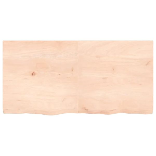 Syfax™ Piano Per Tavolo 120X60X(2-6)Cm In Rovere Massello Non Trattato-image