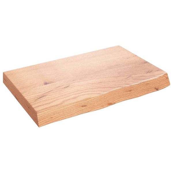 Syfax™ Piano Tavolo Marrone 60X40X(2-6) Cm Massello Rovere Trattato-image