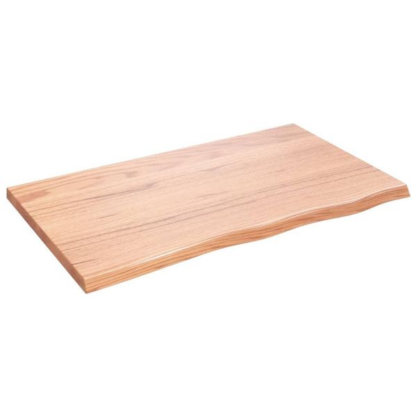 Syfax™ Piano Tavolo Marrone 100X60X(2-4) Cm Massello Rovere Trattato-image