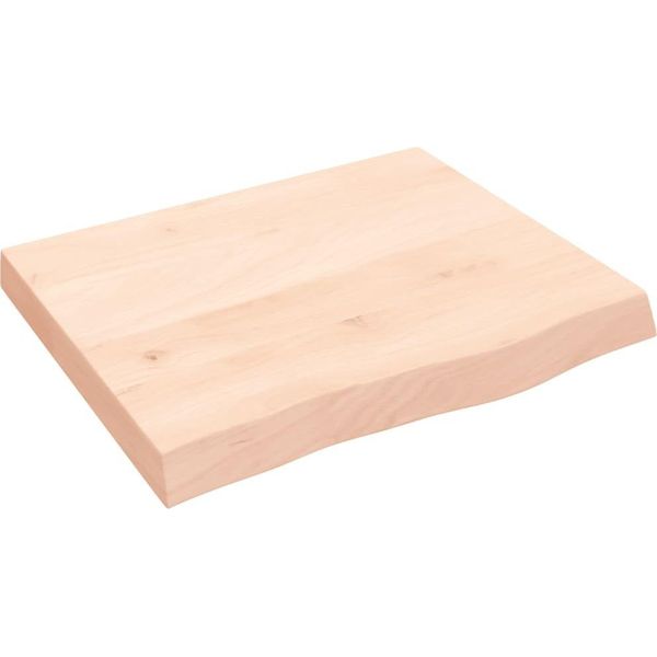 Syfax™ Piano Per Tavolo 60X50X(2-6) Cm In Rovere Massello Non Trattato-image