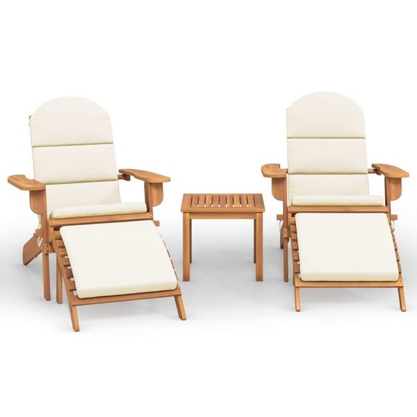 Syfax™ Set Salotto Da Giardino Adirondack 3Pz Legno Massello Di Acacia-image