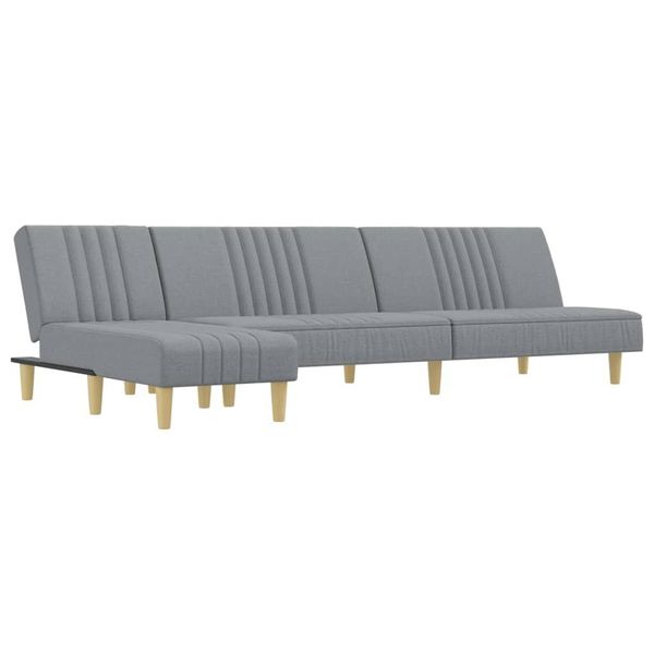 Syfax™ Divano Letto A L Grigio Chiaro 255X140X70 Cm In Tessuto-image