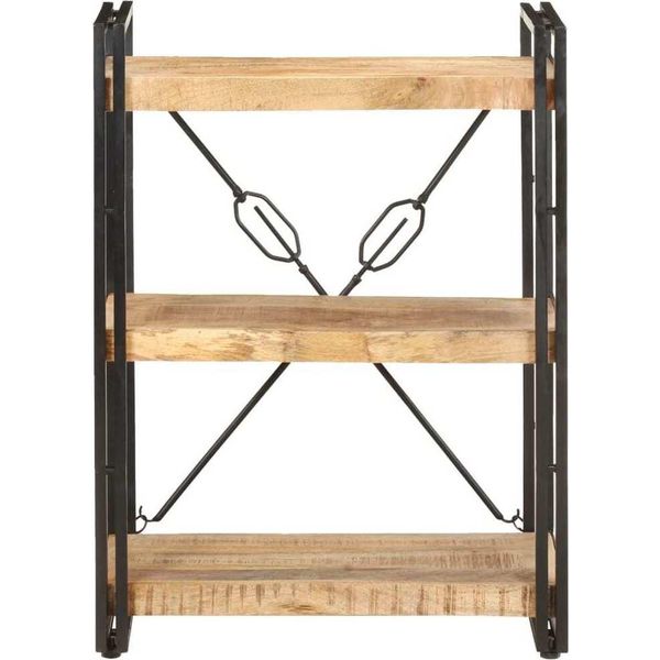 Syfax™ Libreria A 3 Ripiani 60X30X80 Cm In Legno Massello Di Mango-image
