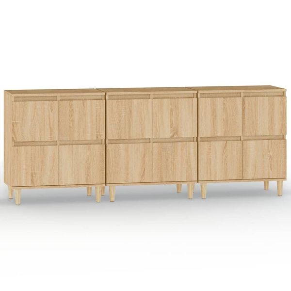 Syfax™ Credenze 3Pz Rovere Sonoma 60X35X70 Cm In Legno Multistrato-image