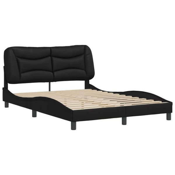 Syfax™ Giroletto Senza Materasso Hvar Nero 140X190 Cm In Pelle Finta-image