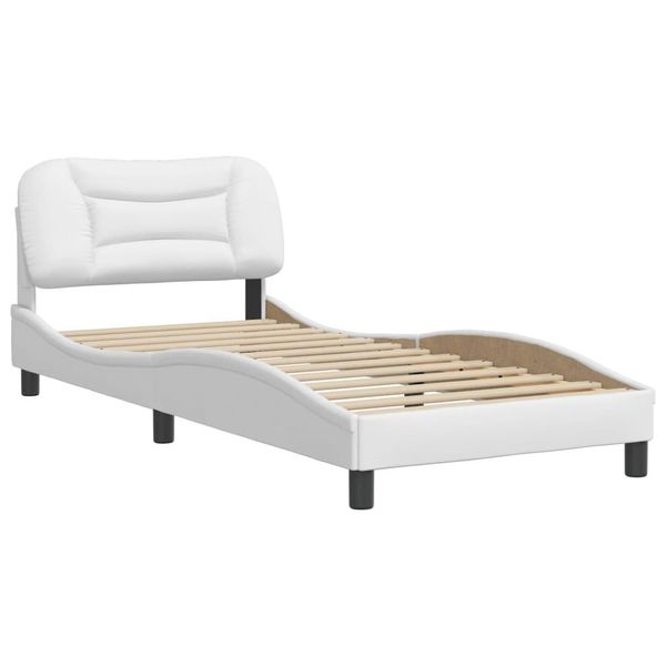 Syfax™ Giroletto Senza Materasso Hvar Bianco 90X190 Cm In Pelle Finta-image