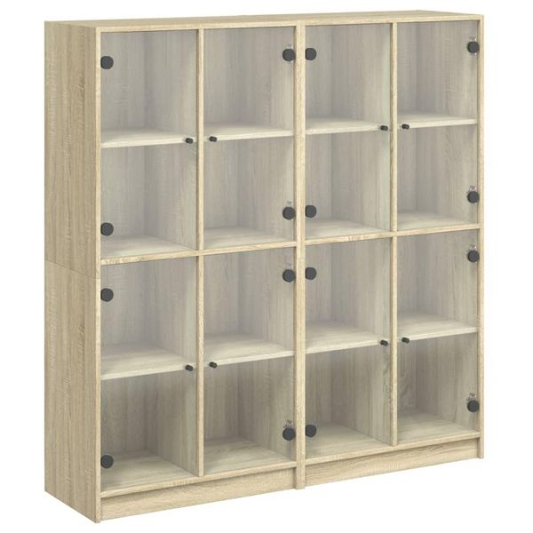 Syfax™ Libreria Ante Rovere Sonoma 136X37X142 Cm In Legno Multistrato-image