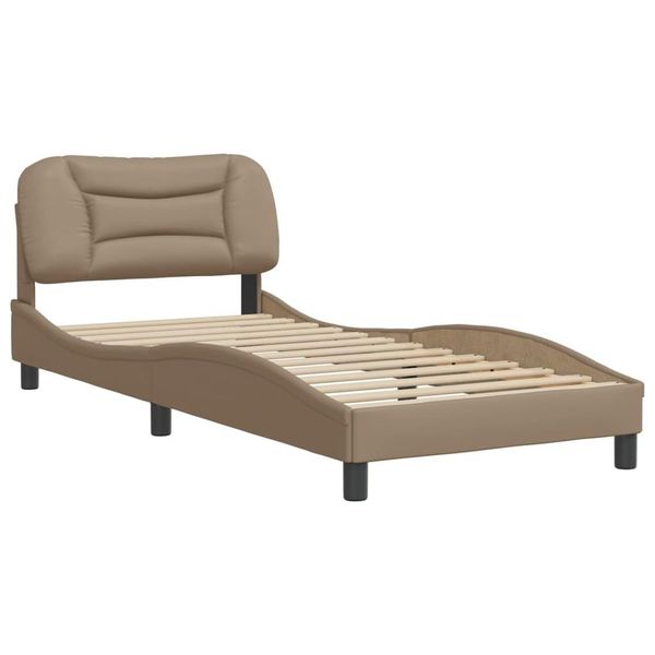 Syfax™ Giroletto Senza Materasso Hvar Cappuccino 90X200 Cm In Pelle Finta-image