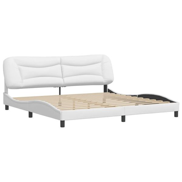 Syfax™ Giroletto Senza Materasso Hvar Bianco 200X200 Cm In Pelle Finta-image