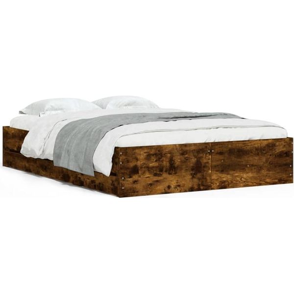 Syfax™ Giroletto Con Cassetti Rovere Fumo 135X190 Cm Legno Multistrato-image
