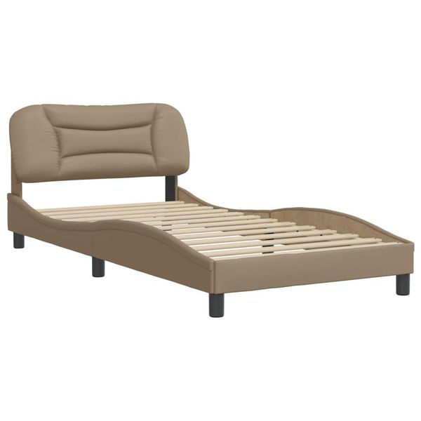 Syfax™ Giroletto Senza Materasso Hvar Cappuccino 100X200 Cm In Pelle Finta-image